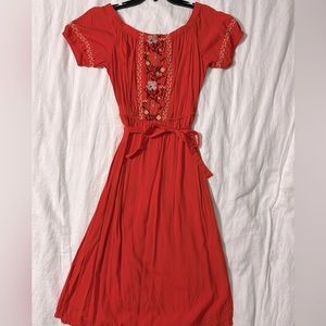 Old Navy midi dress with floral stitching